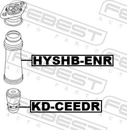 Febest KD-CEEDR - Відбійник, буфер амортизатора autozip.com.ua