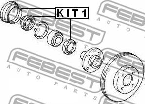 Febest KIT1 - Ущільнене кільце, маточина колеса autozip.com.ua