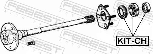 Febest KIT-CH - Підшипник, приводний вал autozip.com.ua