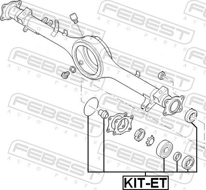 Febest KIT-ET - Підшипник, приводний вал autozip.com.ua