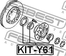 Febest KIT-Y61 - Підшипник, приводний вал autozip.com.ua