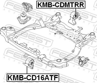 Febest KMB-CD16ATF - Подушка, підвіска двигуна autozip.com.ua