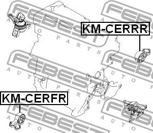 Febest KM-CERRR - Подушка двигателя задняя Кia Cerato 04-06 пр-во FEBEST autozip.com.ua