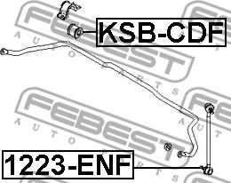 Febest KSB-CDF - Втулка, стабілізатор autozip.com.ua