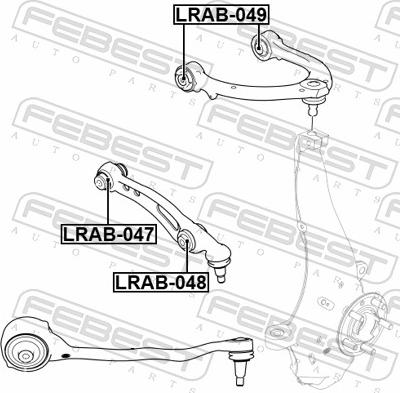 Febest LRAB-049 - Сайлентблок, важіль підвіски колеса autozip.com.ua