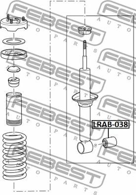 Febest LRAB-038 - Сайлентблок стійки, амортизатора autozip.com.ua