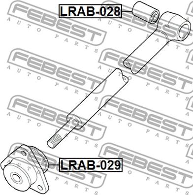 Febest LRAB-029 - Сайлентблок, важеля підвіски колеса autozip.com.ua