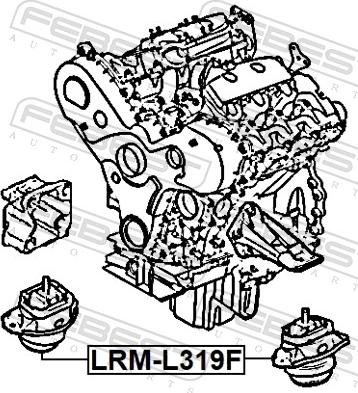 Febest LRM-L319F - Подушка, підвіска двигуна autozip.com.ua