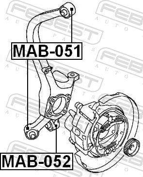 Febest MAB-052 - Сайлентблок, важіль підвіски колеса autozip.com.ua