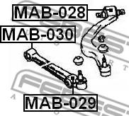 Febest MAB-029 - Сайлентблок, важеля підвіски колеса autozip.com.ua