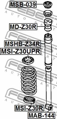 Febest MAB-144 - Сайлентблок аморт. заднего нижн. oe 4162A003 пр-во Febest autozip.com.ua