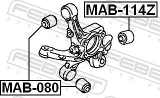 Febest MAB-114Z - Сайлентблок, важіль підвіски колеса autozip.com.ua