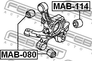 Febest MAB-114 - Сайлентблок, важеля підвіски колеса autozip.com.ua