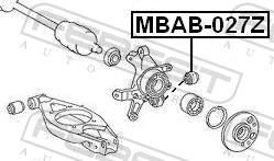 Febest MBAB-027Z - Сайлентблок, важіль підвіски колеса autozip.com.ua