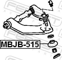 Febest MBJB-515 - Ремонтний комплект, що несуть / напрямні шарніри autozip.com.ua