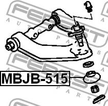 Febest MBJB-515 - Ремонтний комплект, що несуть / напрямні шарніри autozip.com.ua