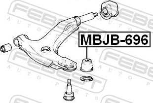 Febest MBJB-696 - Ремонтний комплект, що несуть / напрямні шарніри autozip.com.ua