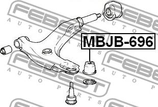 Febest MBJB-696 - Ремонтний комплект, що несуть / напрямні шарніри autozip.com.ua