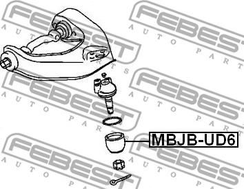 Febest MBJB-UD6 - Ремонтний комплект, що несуть / напрямні шарніри autozip.com.ua