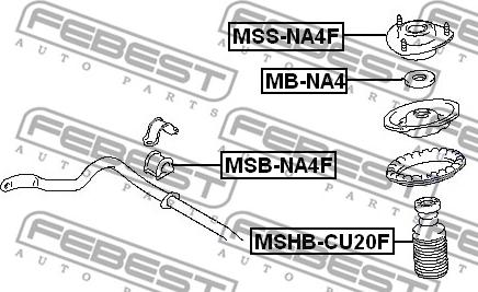 Febest MB-NA4 - Підшипник кочення, опора стійки амортизатора autozip.com.ua