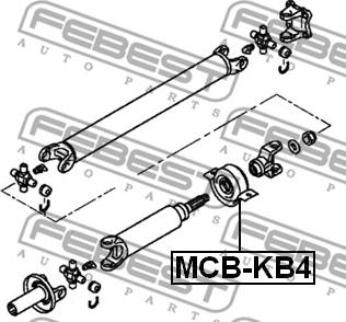 Febest MCB-KB4 - Підвіска, карданний вал autozip.com.ua