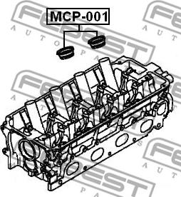 Febest MCP-001-PCS2 - Кільце ущільнювача, шахта свічки autozip.com.ua