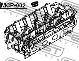 Febest MCP-002 - Кільце ущільнювача, шахта свічки autozip.com.ua