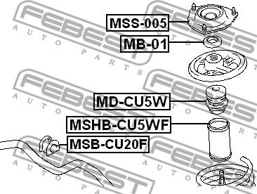 Febest MD-CU5W - Відбійник, буфер амортизатора autozip.com.ua