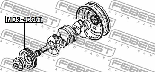 Febest MDS-4D56 - Ремінний шків, колінчастий вал autozip.com.ua