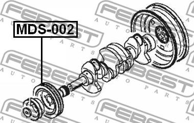 Febest MDS-002 - Ремінний шків, колінчастий вал autozip.com.ua