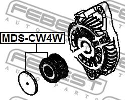 Febest MDS-CW4W - Ремінний шків, генератор autozip.com.ua