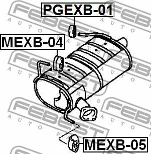 Febest MEXB-05 - Подушка кріплення глушника autozip.com.ua