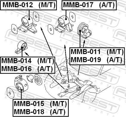 Febest MMB-011 - Подушка, підвіска двигуна autozip.com.ua