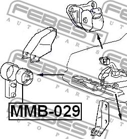 Febest MMB-029 - Подушка, підвіска двигуна autozip.com.ua
