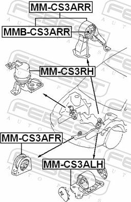 Febest MM-CS3ARR - Подушка, підвіска двигуна autozip.com.ua