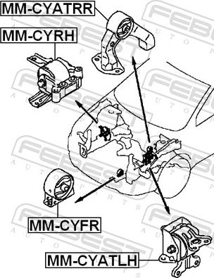 Febest MM-CYFR - Подушка, підвіска двигуна autozip.com.ua