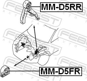 Febest MM-D5FR - Подушка, підвіска двигуна autozip.com.ua