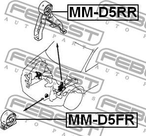 Febest MM-D5FR - Подушка, підвіска двигуна autozip.com.ua