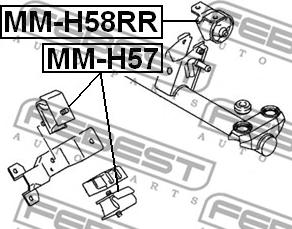 Febest MM-H58RR - Подушка, підвіска двигуна autozip.com.ua