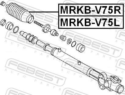 Febest MRKB-V75R - Пильник, рульове управління autozip.com.ua