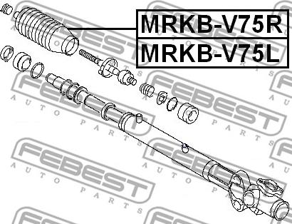 Febest MRKB-V75R - Пильник, рульове управління autozip.com.ua