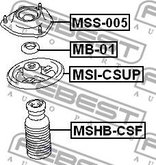 Febest MSHB-CSF - Відбійник, буфер амортизатора autozip.com.ua