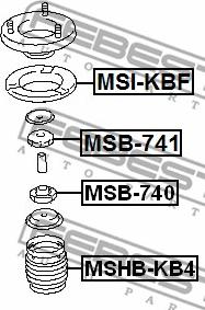 Febest MSHB-KB4 - Пильник амортизатора, захисний ковпак autozip.com.ua