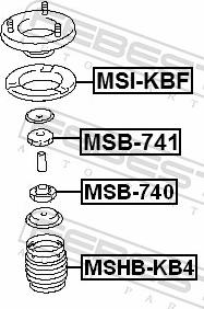 Febest MSI-KBF - Тарілка пружини autozip.com.ua