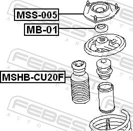 Febest MSS-005 - Опора стійки амортизатора, подушка autozip.com.ua