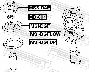 Febest MSS-DAF - Опора стійки амортизатора, подушка autozip.com.ua