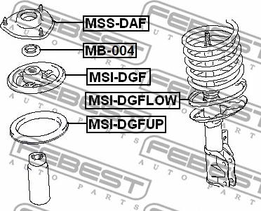 Febest MSS-DAF - Опора амортизатора верхня autozip.com.ua