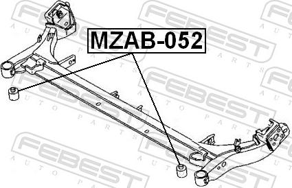 Febest MZAB-052 - Втулка, балка мосту autozip.com.ua