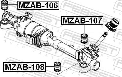 Febest MZAB-108 - Підвіска, кермове управління autozip.com.ua