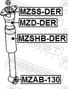 Febest MZAB-130 - Амортизатор autozip.com.ua